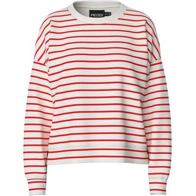 Dames sweatshirt Pieces Chilli Blanc S Dames sweatshirt Pieces Chilli Blanc S