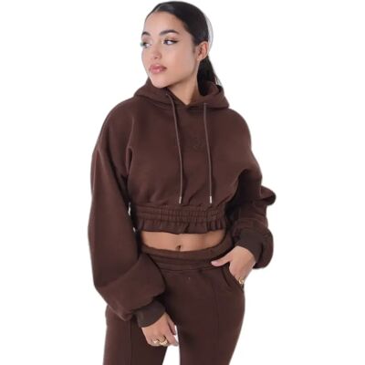 Sweatshirt damescapuchon met rimpels Project X Paris Marron XS Sweatshirt damescapuchon met rimpels Project X Paris Marron XS