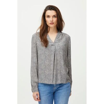 Damesblouse met lange mouwen Pulz Jeans Gene Gris XL Damesblouse met lange mouwen Pulz Jeans Gene Gris XL