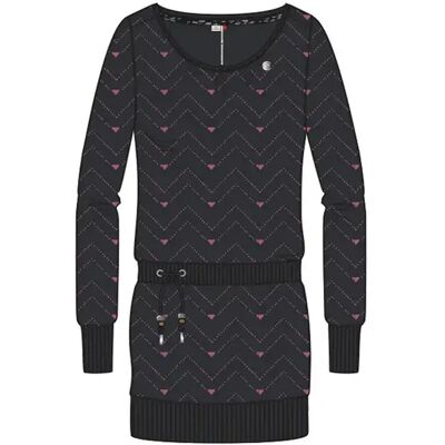 Damesjurk met lange mouwen Ragwear Alexa Zig Zag Noir S Damesjurk met lange mouwen Ragwear Alexa Zig Zag Noir S