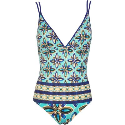 Eénpiece badpak met V-hals voor dames Red Point Gina Multicolore 42B Eénpiece badpak met V-hals voor dames Red Point Gina Multicolore 42B