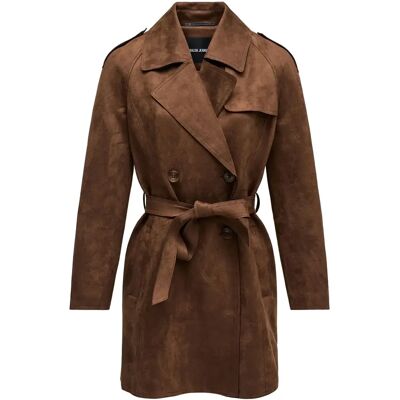 Duurzame Suède Trenchcoat Dames Salsa Jeans Marron XL Duurzame Suède Trenchcoat Dames Salsa Jeans Marron XL