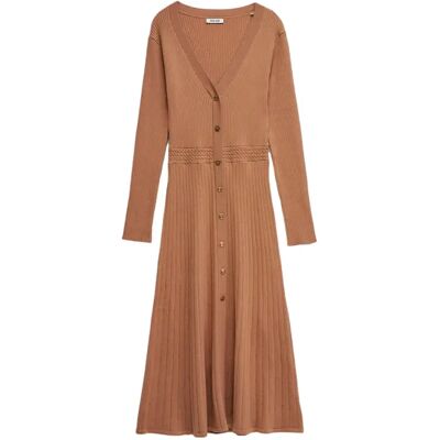 Ribgebreide Trui Jurk Dames Salsa Jeans Marron S Ribgebreide Trui Jurk Dames Salsa Jeans Marron S