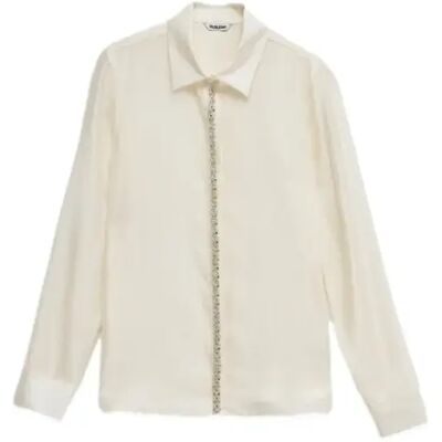 Damesblouse met lange mouwen Salsa Jeans Beige XS Damesblouse met lange mouwen Salsa Jeans Beige XS