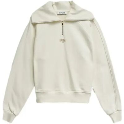 Demi-zip sweatshirt dames Salsa Jeans Beige XL Demi-zip sweatshirt dames Salsa Jeans Beige XL