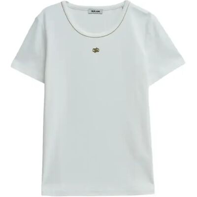 T-shirt met lurex dames Salsa Jeans Basic Blanc M T-shirt met lurex dames Salsa Jeans Basic Blanc M