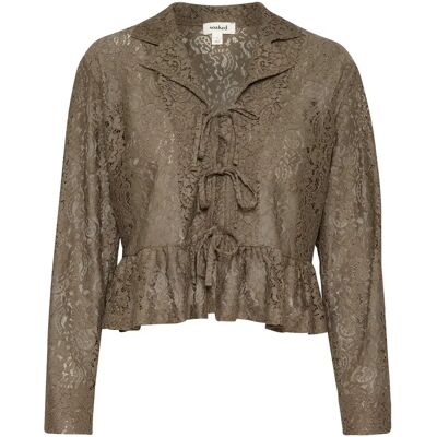 Damesblouse met lange mouwen Soaked in Luxury Henni Gris S Damesblouse met lange mouwen Soaked in Luxury Henni Gris S