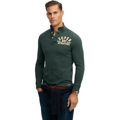 Polo met lange mouwen Superdry Vintage Athletic Vert S Polo met lange mouwen Superdry Vintage Athletic Vert S