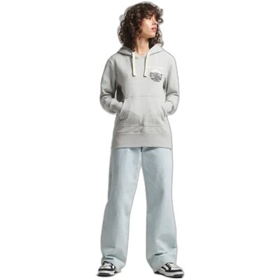 Dames sweatshirts met capuchon Superdry Vintage Crossing Lines Gris L Dames sweatshirts met capuchon Superdry Vintage Crossing Lines Gris L