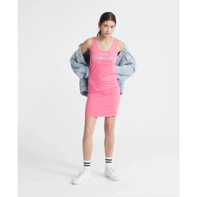 Superdry Roze Mini-Bodycon Jurk met Grafische Print - Maat 36 Superdry Roze Mini-Bodycon Jurk met Grafische Print - Maat 36