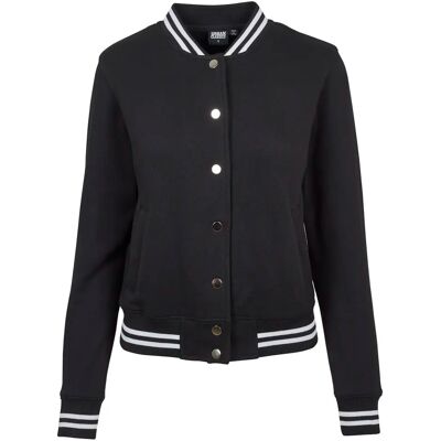 Urban Classics Teddy jacket voor dames Urban Classic college sweat Noir S Urban Classics Teddy jacket voor dames Urban Classic college sweat Noir S