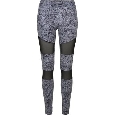 Dames legging met opdruk Urban Classics Tech Mesh AOP Noir S Dames legging met opdruk Urban Classics Tech Mesh AOP Noir S