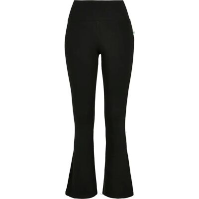 Dameslegging Urban Classics organic interlock bootcut (Grandes tailles) Noir 4XL Dameslegging Urban Classics organic interlock bootcut (Grandes tailles) Noir 4XL