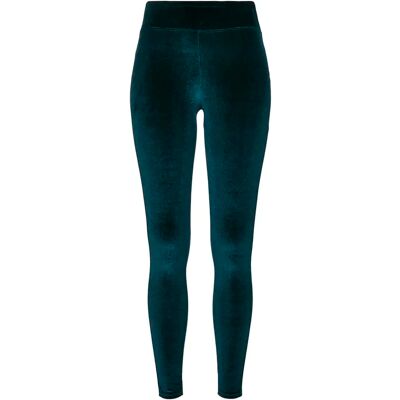Dames legging met hoge taille Urban Classics velvet Bleu XL Dames legging met hoge taille Urban Classics velvet Bleu XL