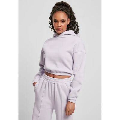 Dames sweatshirt met capuchon Urban Classics court oversized Violet XL Dames sweatshirt met capuchon Urban Classics court oversized Violet XL