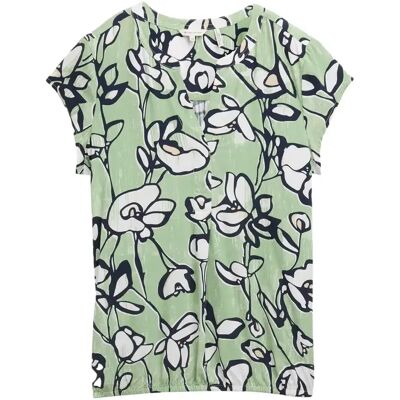 Korte mouw geprinte blouse voor vrouwen Tom Tailor Vert 34 Korte mouw geprinte blouse voor vrouwen Tom Tailor Vert 34