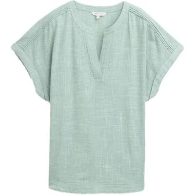 Katoenen blouse dames Tom Tailor Vert 36 Katoenen blouse dames Tom Tailor Vert 36