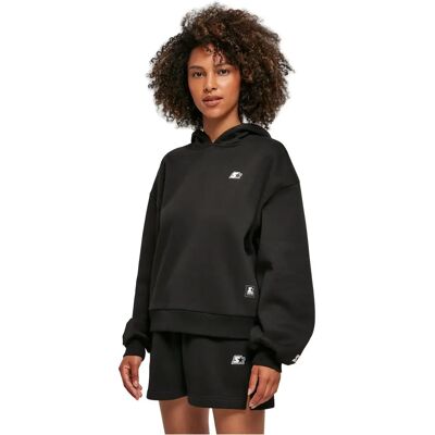 Dames sweatshirt met capuchon Urban Classics Starter essential oversize Noir XS Dames sweatshirt met capuchon Urban Classics Starter essential oversize Noir XS