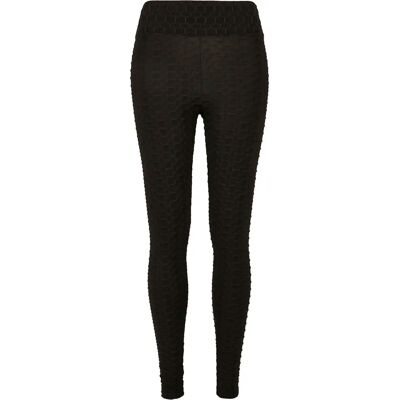 Dames legging met hoge taille Urban Classics Honeycomb Noir S Dames legging met hoge taille Urban Classics Honeycomb Noir S
