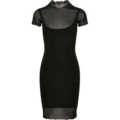 Gebreide jurk met dubbele laagjes voor dames Urban Classics Noir XS Gebreide jurk met dubbele laagjes voor dames Urban Classics Noir XS