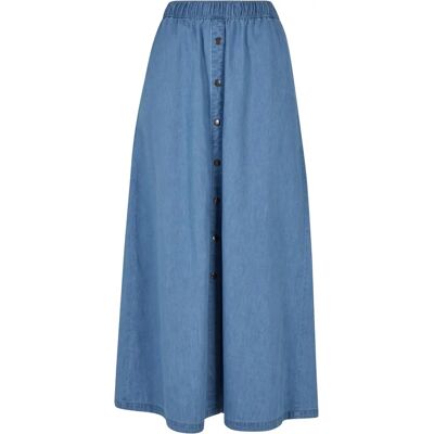 Lange denim damesrok Urban Classics Bleu 2XL Lange denim damesrok Urban Classics Bleu 2XL
