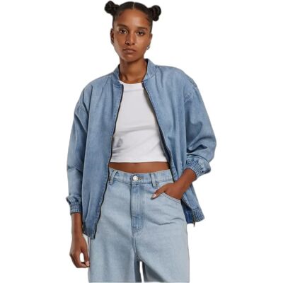 Damesjas van oversized denim Urban Classics Bleu 3XL Damesjas van oversized denim Urban Classics Bleu 3XL