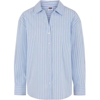 Gestreepte oversized blouse voor dames Urban Classics Oversized Striped Bleu M Gestreepte oversized blouse voor dames Urban Classics Oversized Striped Bleu M