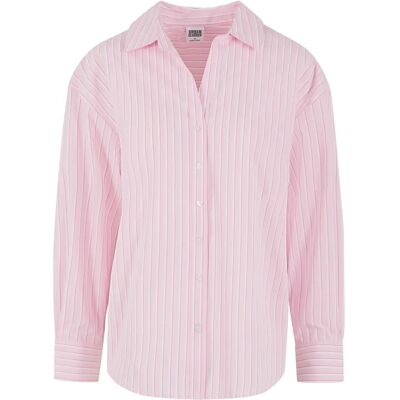 Gestreepte oversized blouse voor dames Urban Classics Oversized Striped Rose S Gestreepte oversized blouse voor dames Urban Classics Oversized Striped Rose S
