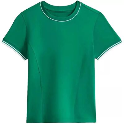 Wilson XS Naadloos T-shirt - Vrouw - Courtside groen Wilson XS Naadloos T-shirt - Vrouw - Courtside groen