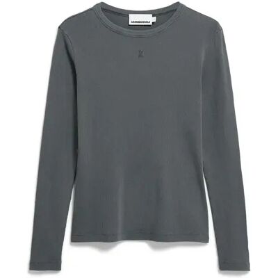 Dames-T-shirt met lange mouwen Armedangels GMT Dye Gris L Dames-T-shirt met lange mouwen Armedangels GMT Dye Gris L