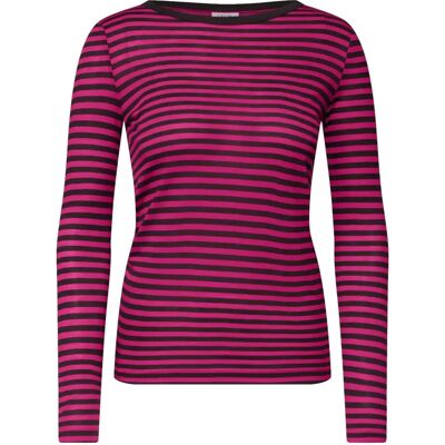 Gestreept dames-T-shirt met lange mouwen Cecil Tos Rose M Gestreept dames-T-shirt met lange mouwen Cecil Tos Rose M