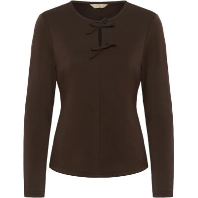 Damesblouse met lange mouwen CULTURE Cujackie Marron L Damesblouse met lange mouwen CULTURE Cujackie Marron L