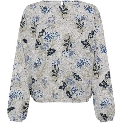 Damesblouse met lange mouwen fransa Lalu 3 Beige L Damesblouse met lange mouwen fransa Lalu 3 Beige L