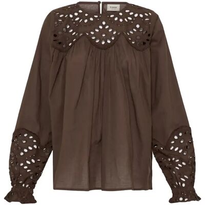 Damesblouse met lange mouwen fransa Lacita Marron XS Damesblouse met lange mouwen fransa Lacita Marron XS