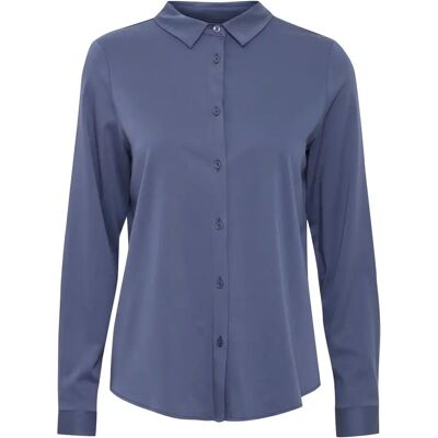 Damesblouse met lange mouwen fransa Justina SH 1 Blauw L Damesblouse met lange mouwen fransa Justina SH 1 Blauw L