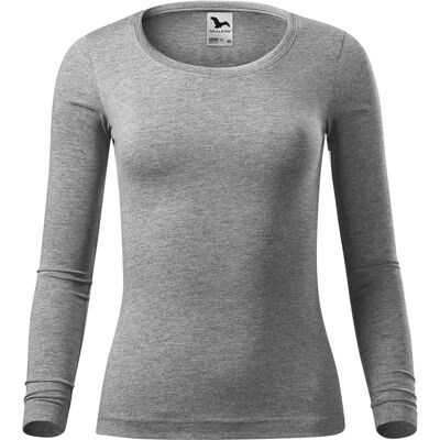 Dames-T-shirt met lange mouwen Malfini Fit-T 169 Gris XL Dames-T-shirt met lange mouwen Malfini Fit-T 169 Gris XL