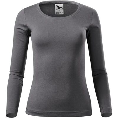 Dames-T-shirt met lange mouwen Malfini Fit-T 169 Gris XL Dames-T-shirt met lange mouwen Malfini Fit-T 169 Gris XL