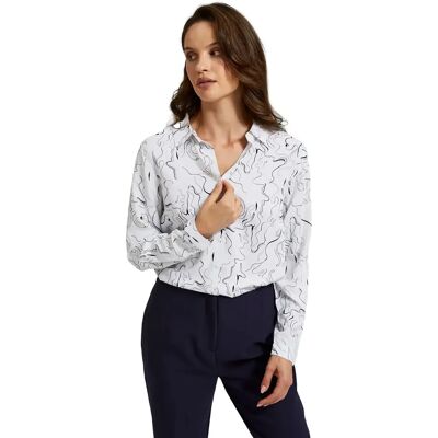 Damesblouse met lange mouwen Moodo Z-KO-4539 Blanc XS Damesblouse met lange mouwen Moodo Z-KO-4539 Blanc XS