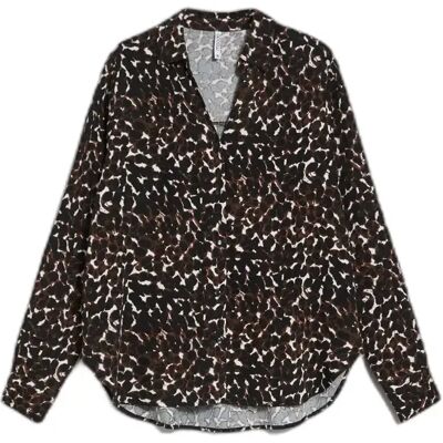 Damesblouse met lange mouwen Moodo Z-KO-4804 Marron XS Damesblouse met lange mouwen Moodo Z-KO-4804 Marron XS
