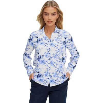 Damesblouse met lange mouwen Moodo Z-KO-4806 Bleu M Damesblouse met lange mouwen Moodo Z-KO-4806 Bleu M