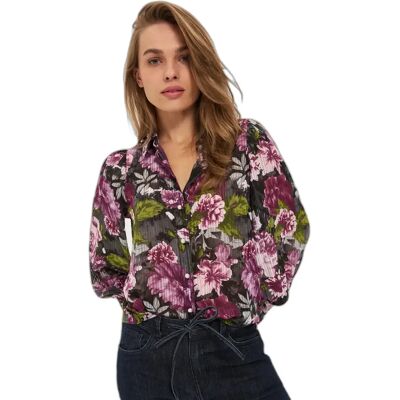 Damesblouse met lange mouwen Moodo Z-KO-4807 Noir XS Damesblouse met lange mouwen Moodo Z-KO-4807 Noir XS