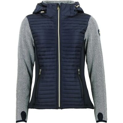 Dames zip hoodie van drie materialen Peak Mountain Blauw S Dames zip hoodie van drie materialen Peak Mountain Blauw S