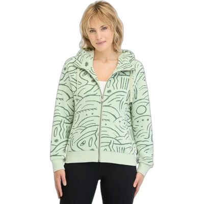 Dames Hoodie Ragwear Fllawia Print Blauw L Dames Hoodie Ragwear Fllawia Print Blauw L