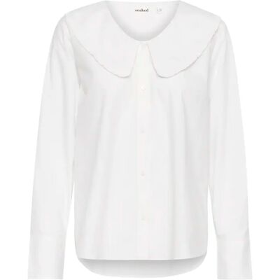 Damesblouse met lange mouwen Soaked in Luxury Divia Wit L Damesblouse met lange mouwen Soaked in Luxury Divia Wit L