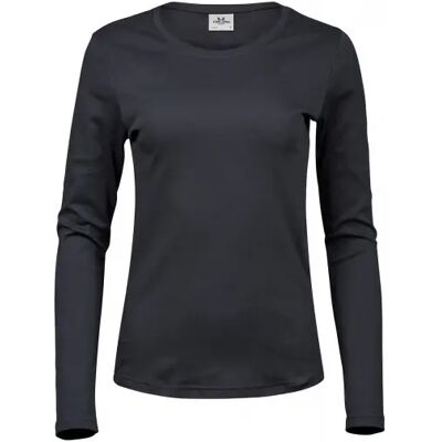 Dames-T-shirt met lange mouwen Tee Jays Interlock Gris 2XL Dames-T-shirt met lange mouwen Tee Jays Interlock Gris 2XL