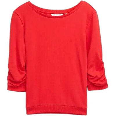 Dikke sweatshirt met gerimpelde mouwen dames Tom Tailor Denim Rouge XS Dikke sweatshirt met gerimpelde mouwen dames Tom Tailor Denim Rouge XS