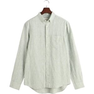 Gestreept shirt Gant Reg Linen Vert M Gestreept shirt Gant Reg Linen Vert M