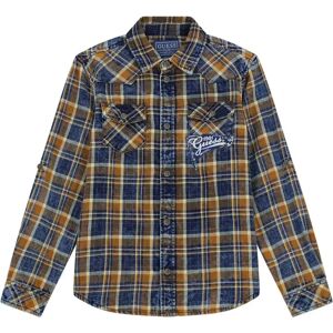 Kinderen verstelbare twill overhemd met lange mouwen Guess Bleu 10 jaar Kinderen verstelbare twill overhemd met lange mouwen Guess Bleu 10 jaar