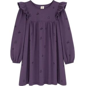 Katoenen jurk voor meisjesbaby Kids on the Moon Berries And Hearts Violet 2 ans Katoenen jurk voor meisjesbaby Kids on the Moon Berries And Hearts Violet 2 ans