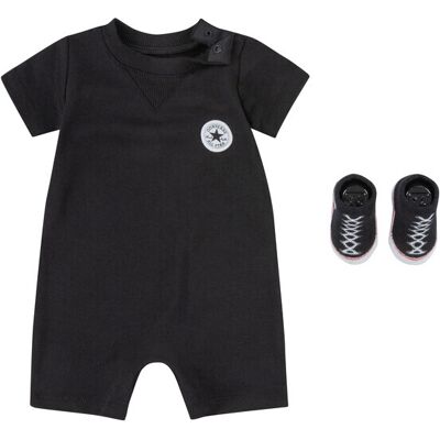 Baby romper sokken set Converse CNVN Lil Chuck Zwart 6 maanden Baby romper sokken set Converse CNVN Lil Chuck Zwart 6 maanden